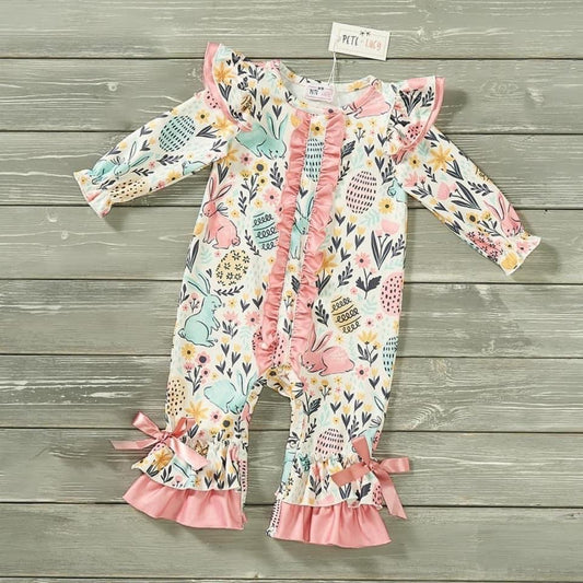 Bunnies In Bloom Infant Romper by Pete + Lucy