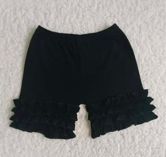 Black Icing Ruffle Shorts
