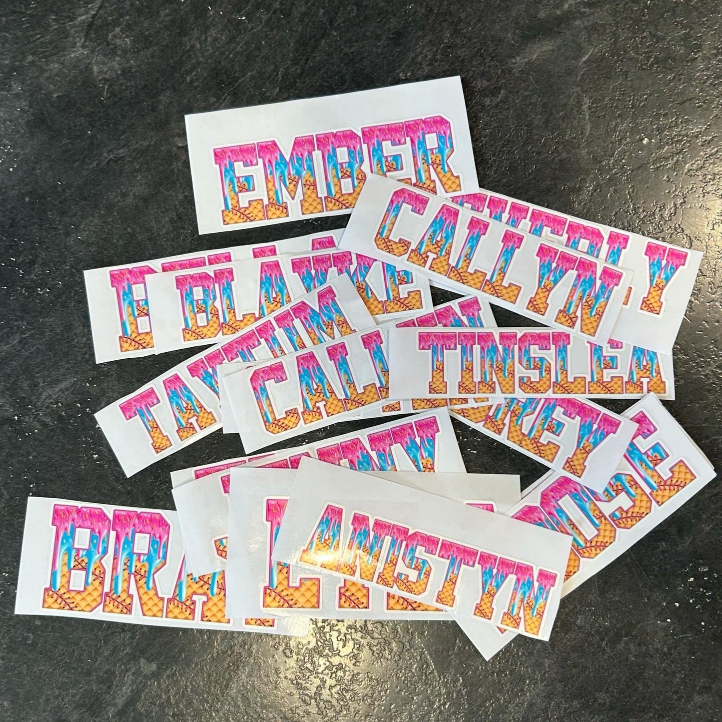 Helmet Name Decals