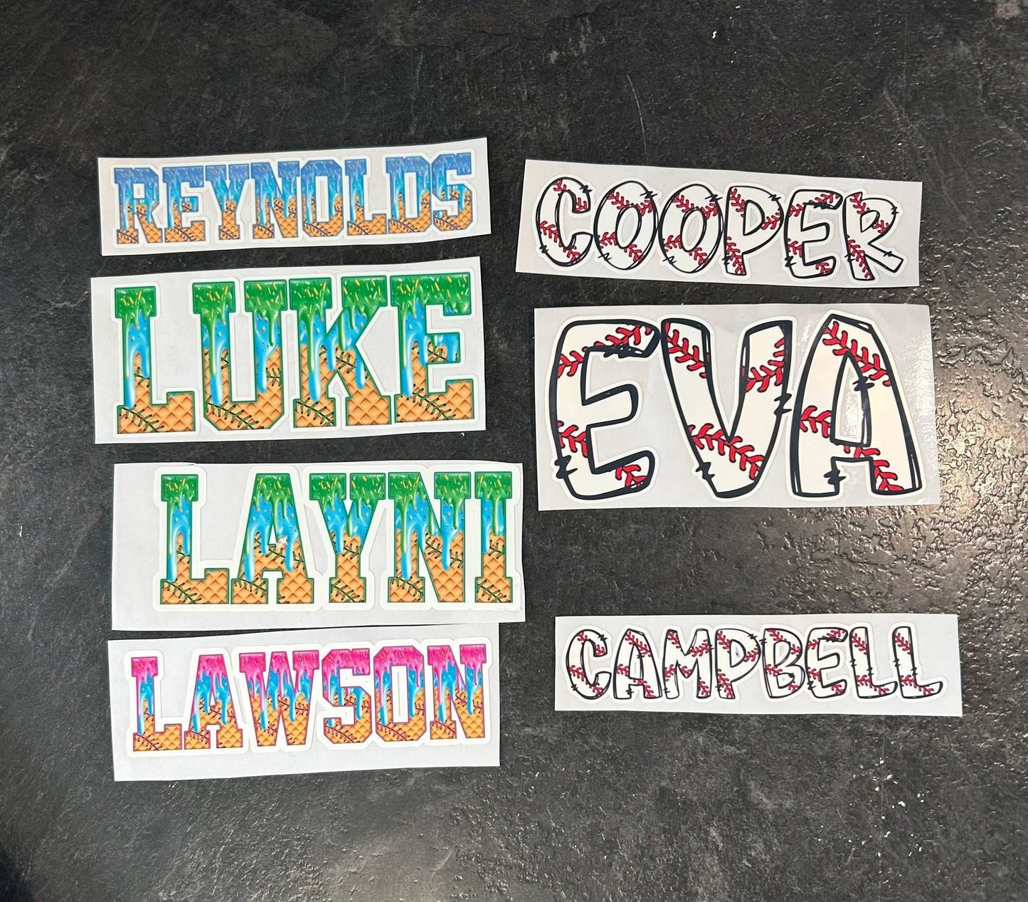 Helmet Name Decals