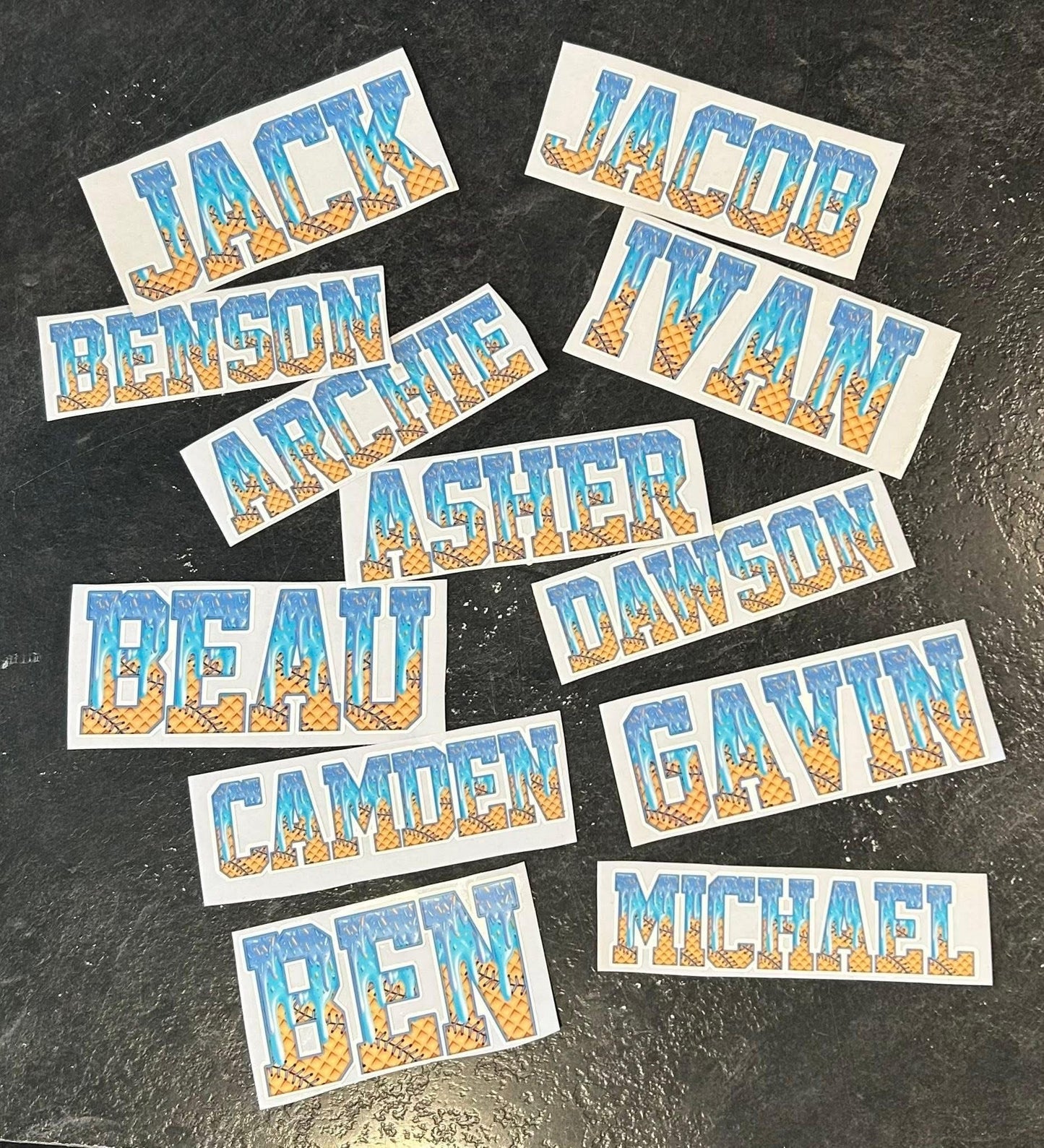Helmet Name Decals