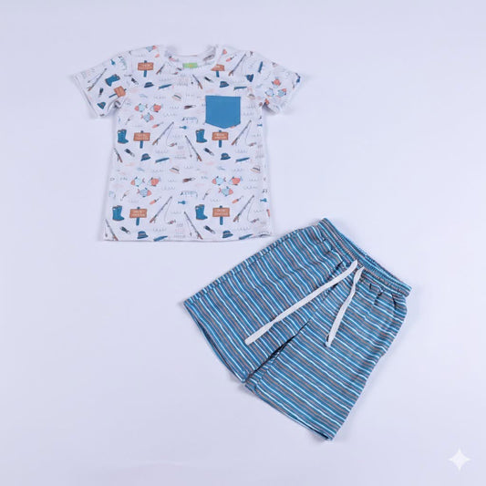 Here Fishy Fishy Short Set By Sunshine Savvy