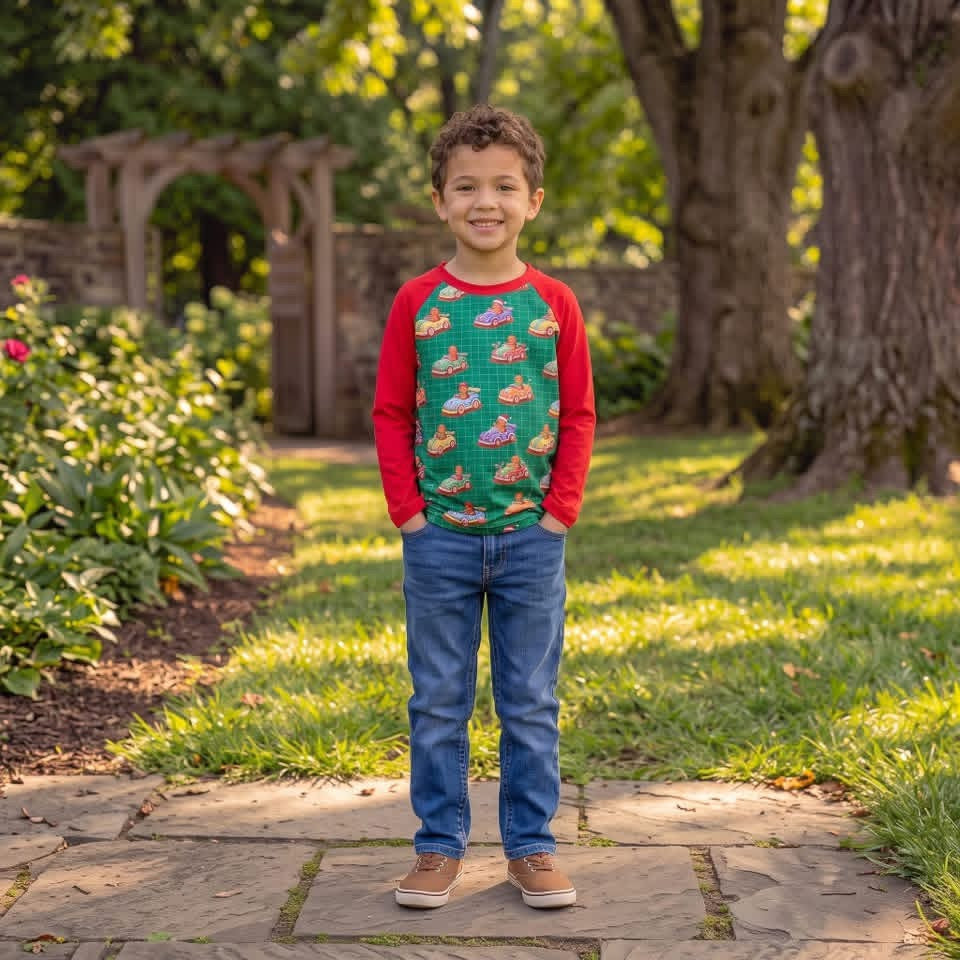 Gingerbread Grand Prix Boys Top