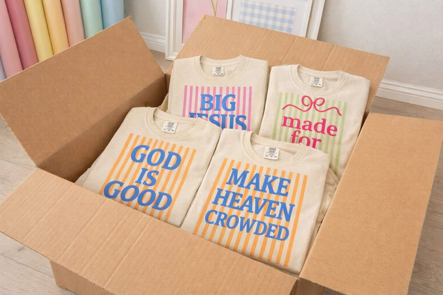 • Big Jesus Fan • God Is Good • Make Heaven Crowded • Made For More • Graphic Tees