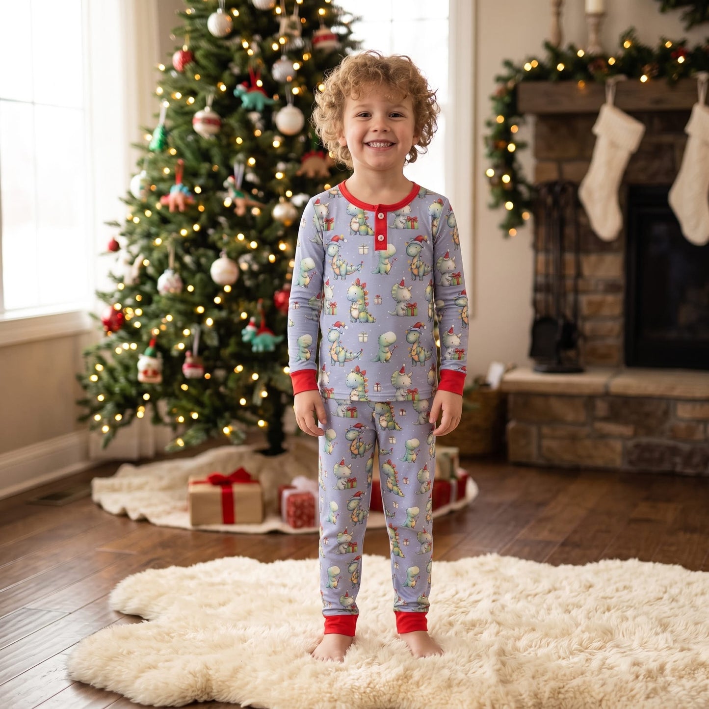 Dino-mite bright boys lounge set