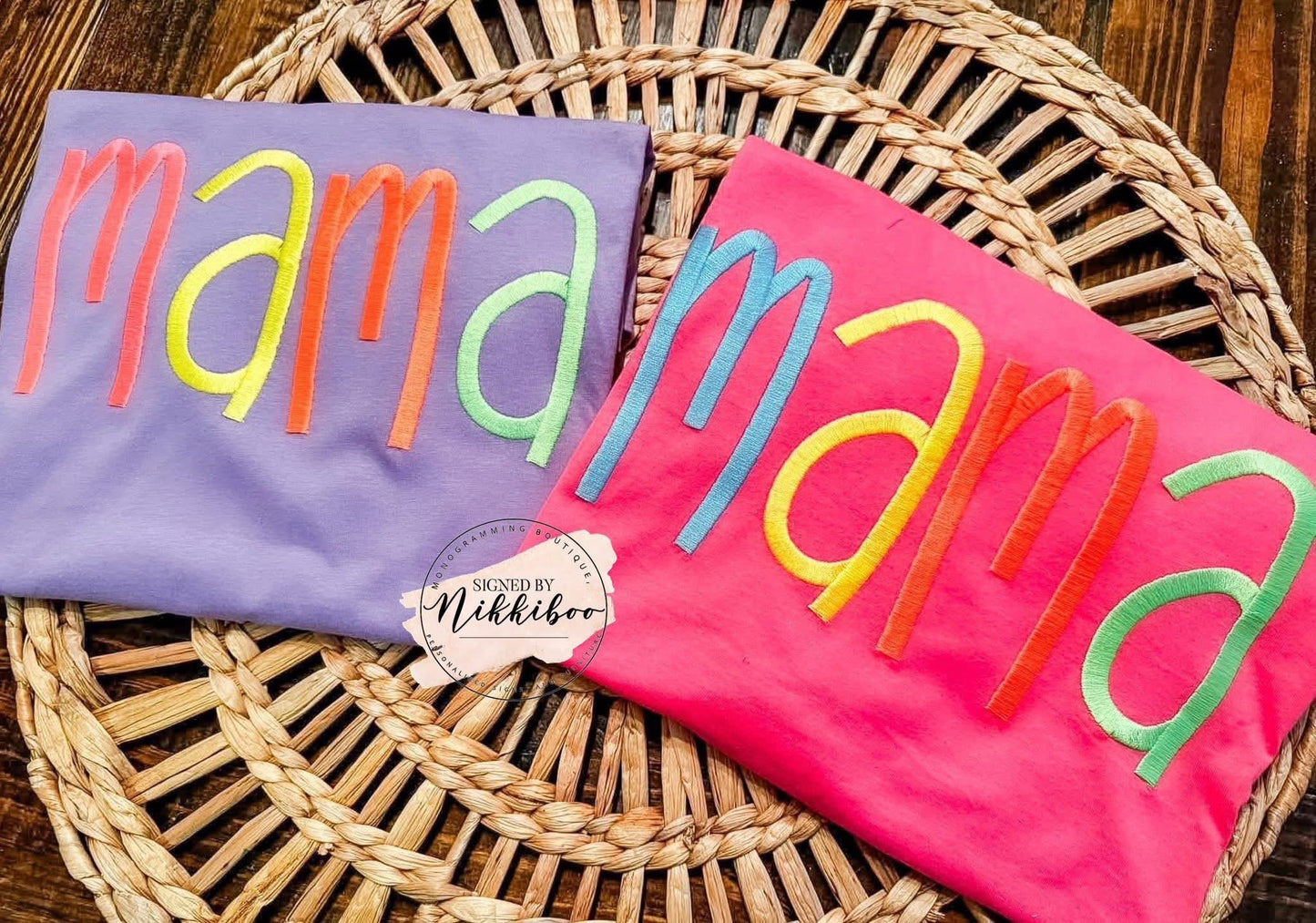 Leopard + Neon Name Tees