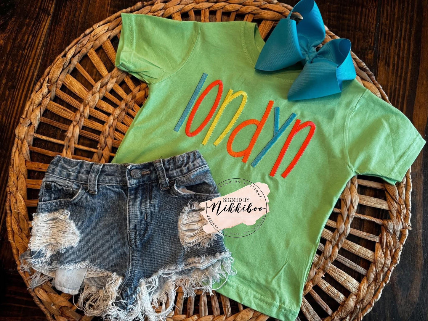 Leopard + Neon Name Tees