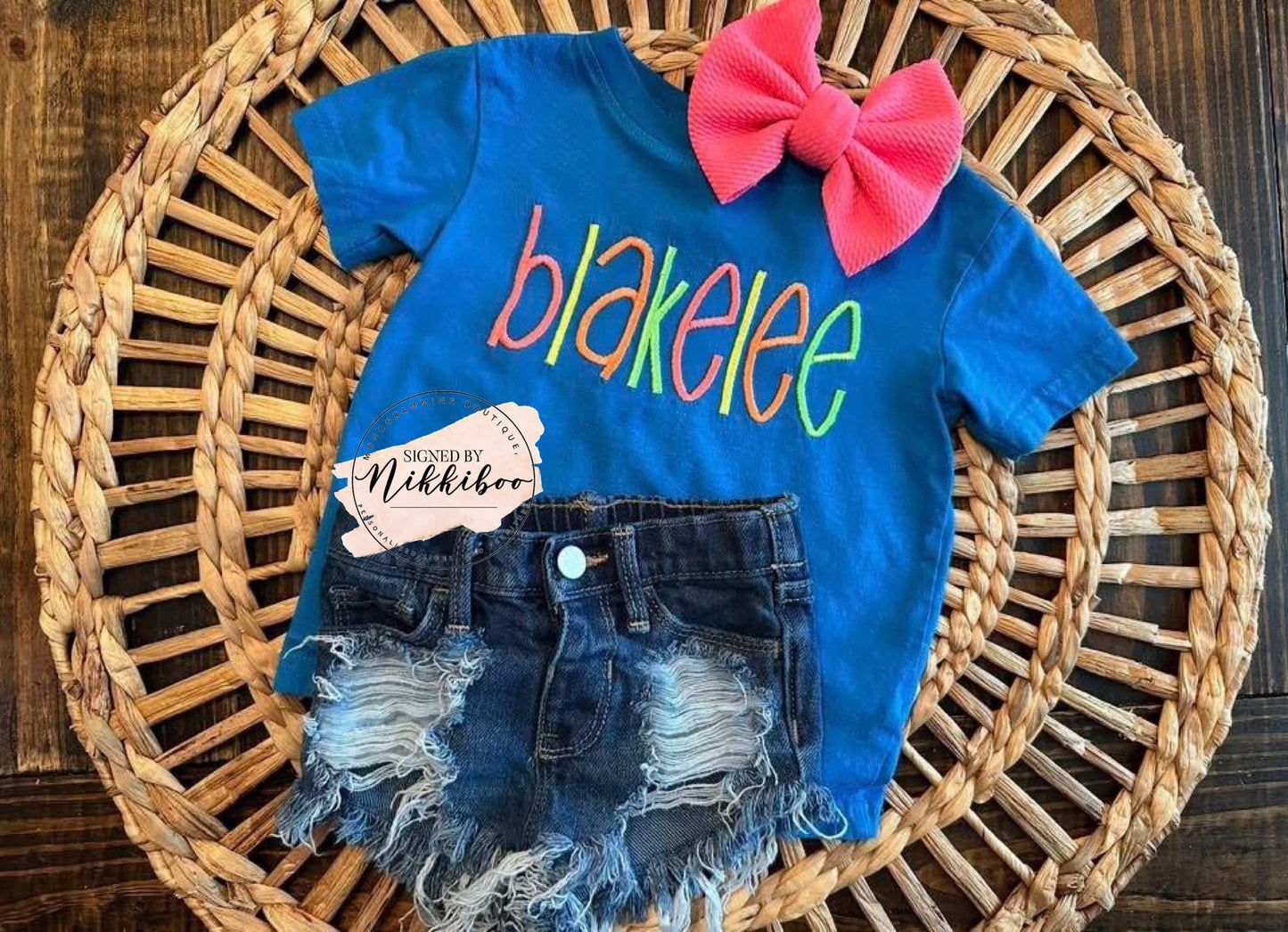 Leopard + Neon Name Tees