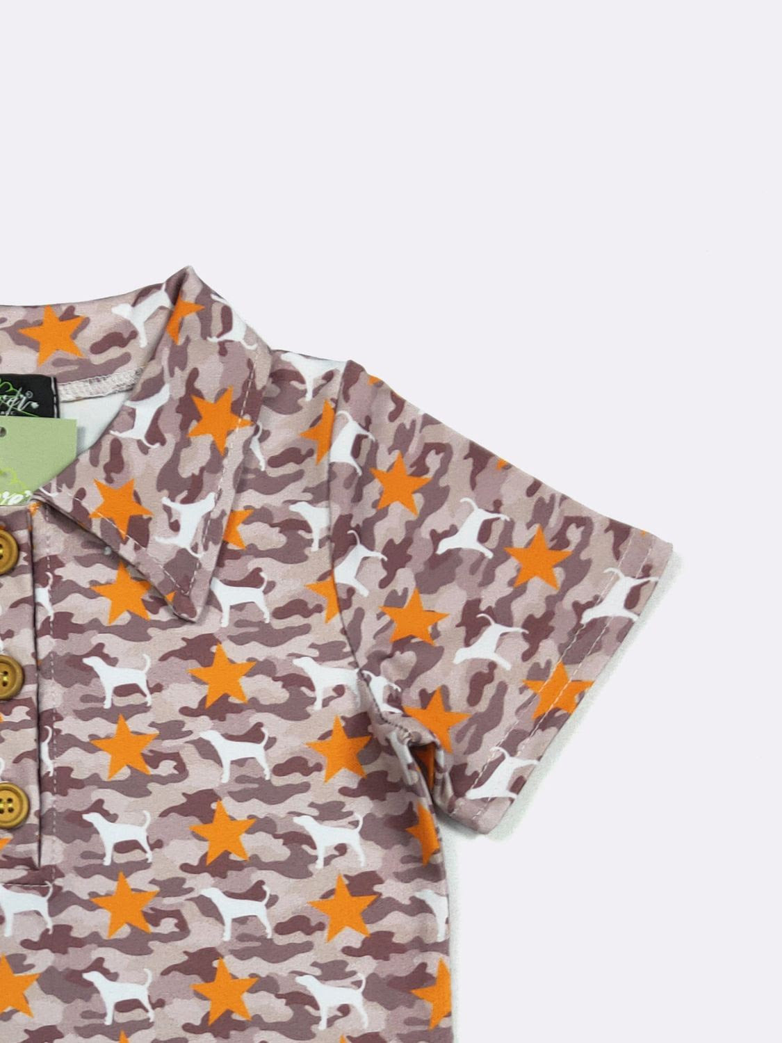 Smokey Camo Boys Polo By Clover Cottage