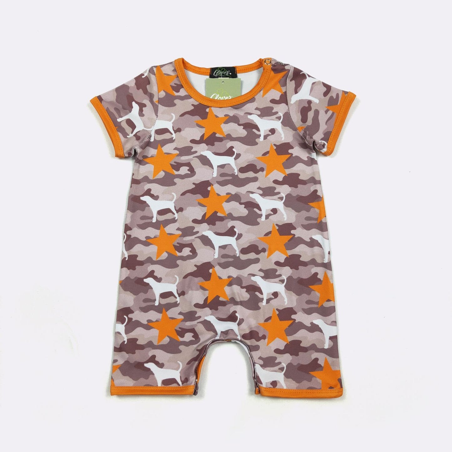 Smokey Camo Infant Romper By Clover Cottage