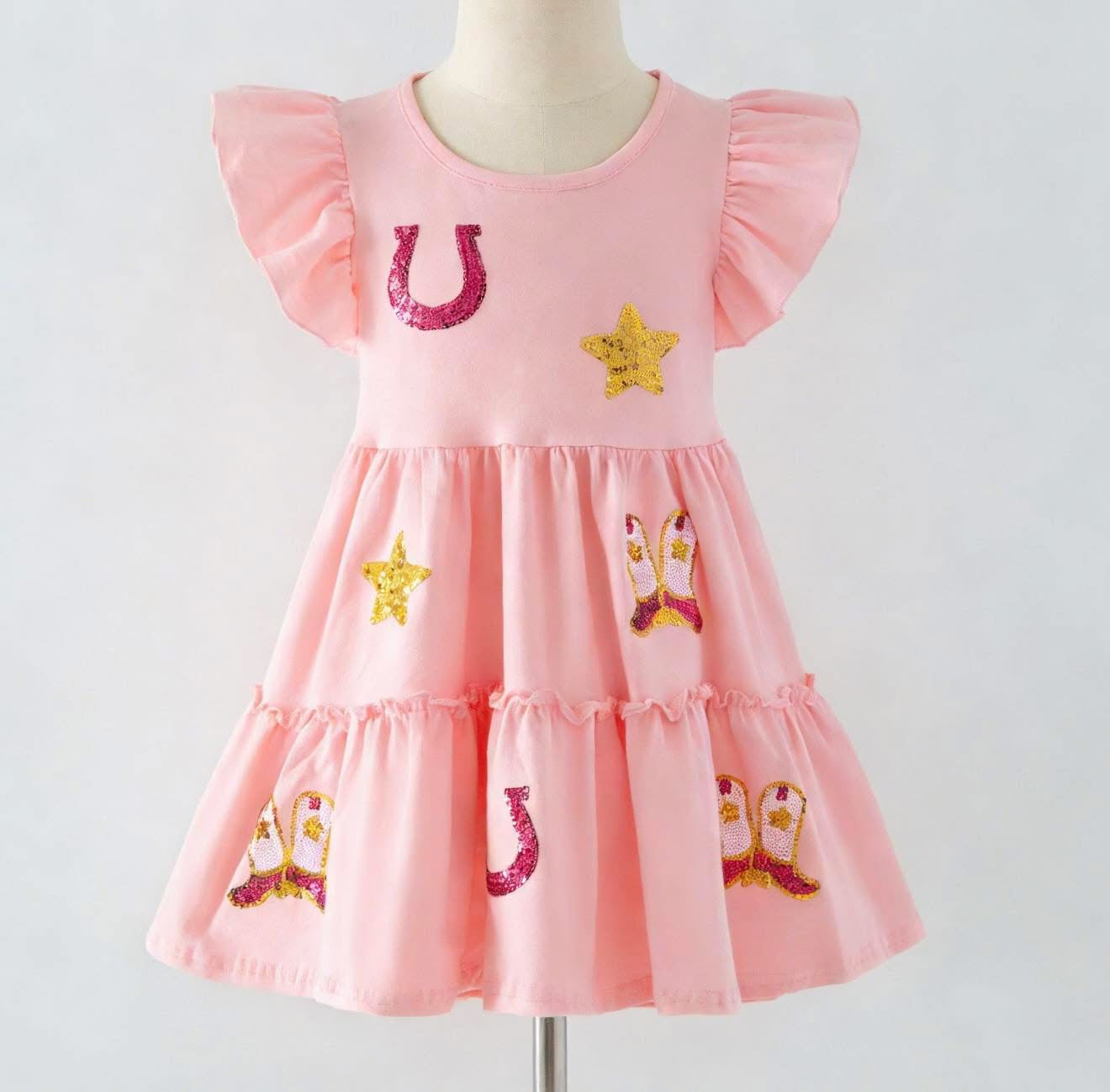 Wild West Sequin Dress By Clover Cottage
