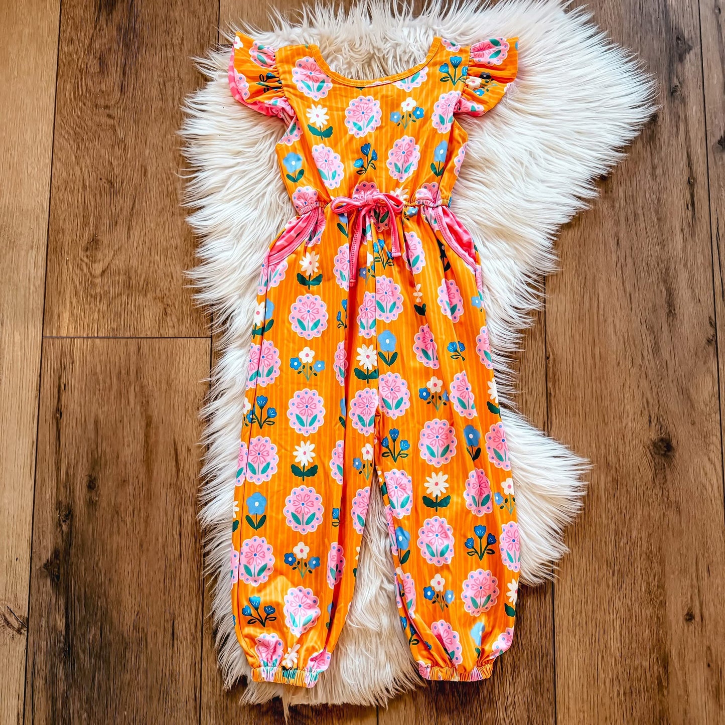Mustard Flower Portrait Jumpsuit By TwoCan