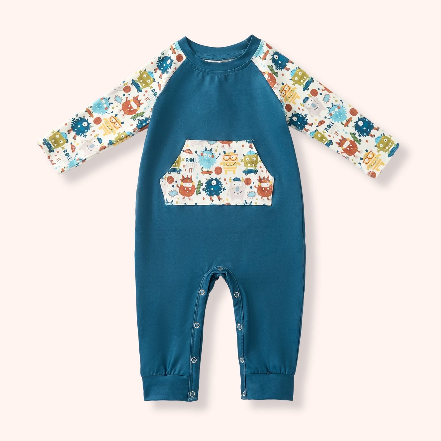 Pre-Order Monster Crew Infant Romper By Pete + Lucy