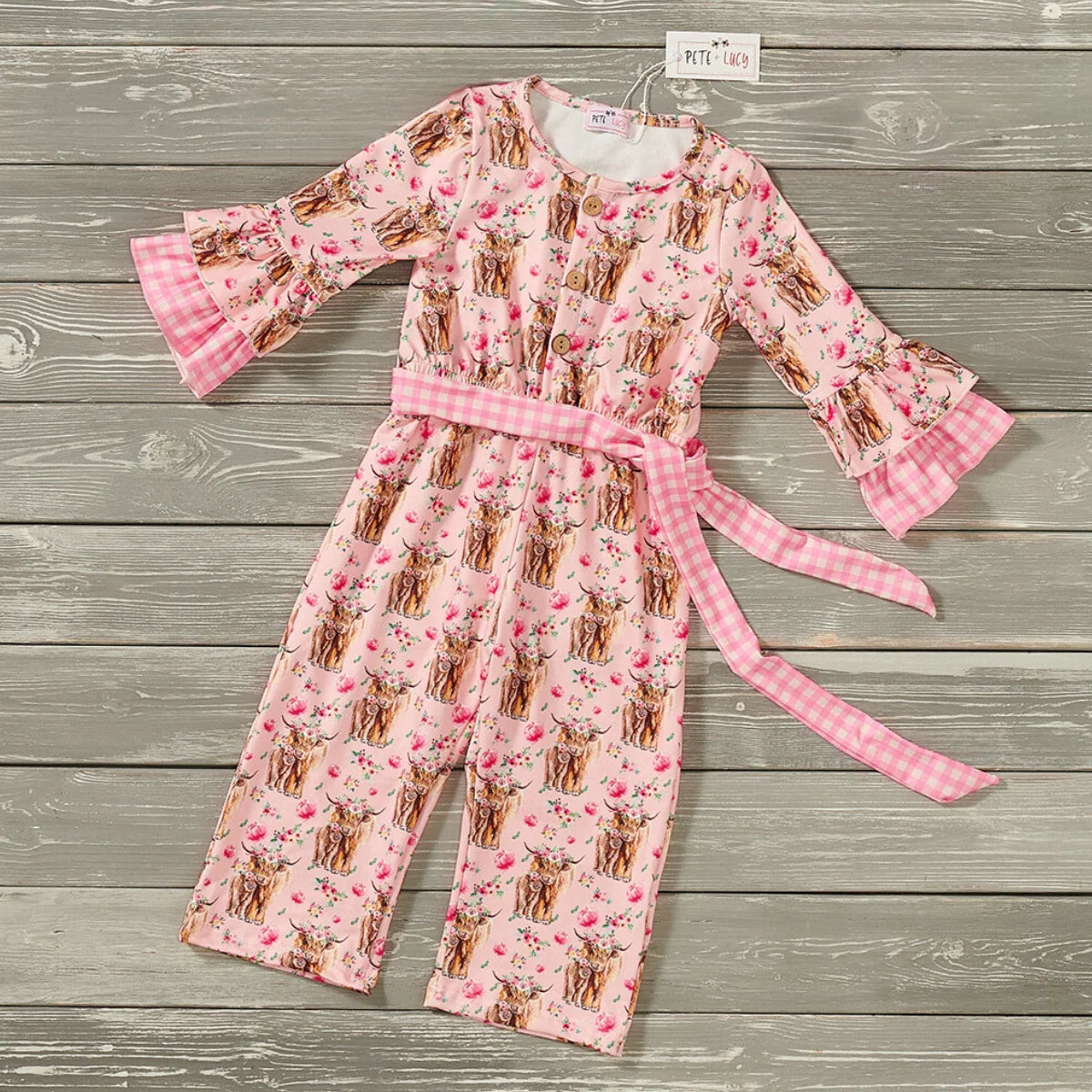 Cows & Roses Jumpsuit by Pete + Lucy