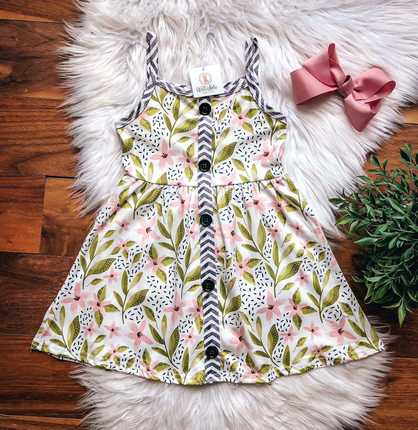 Pink Lily Dress by Wellie Kate