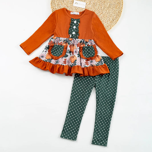 Blooming Pumpkin- Pant Set by Okie & Lou