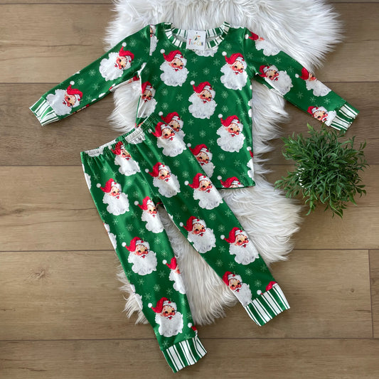 Vintage Santa Pants Set (Green) by TwoCan