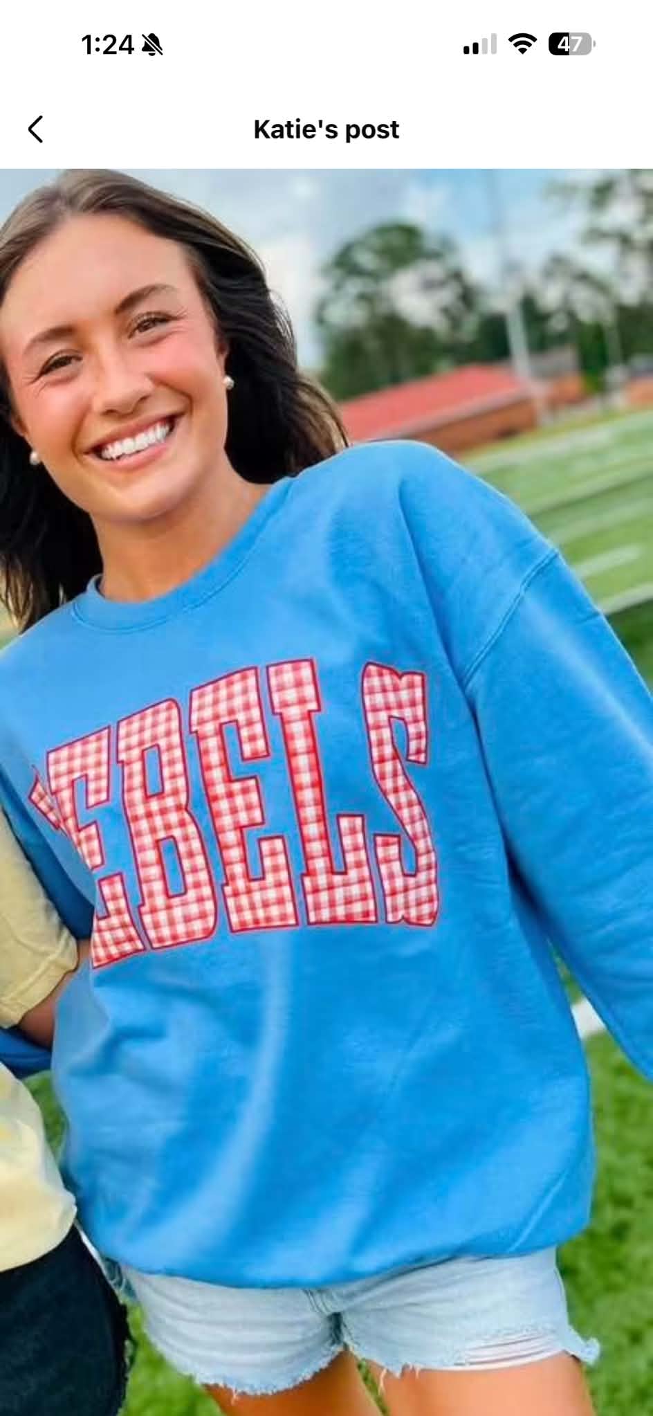 #Game75 Gingham Crewneck