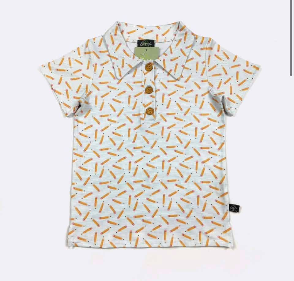 Pencil Boy Collar Shirt By Clover Cottage