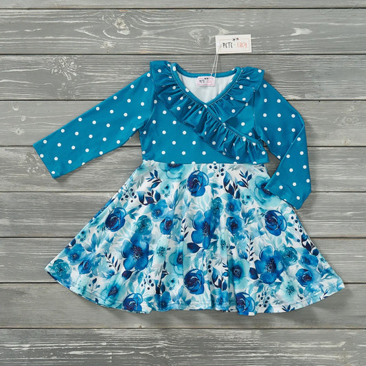 Teal Blossoms Dress by Pete + Lucy