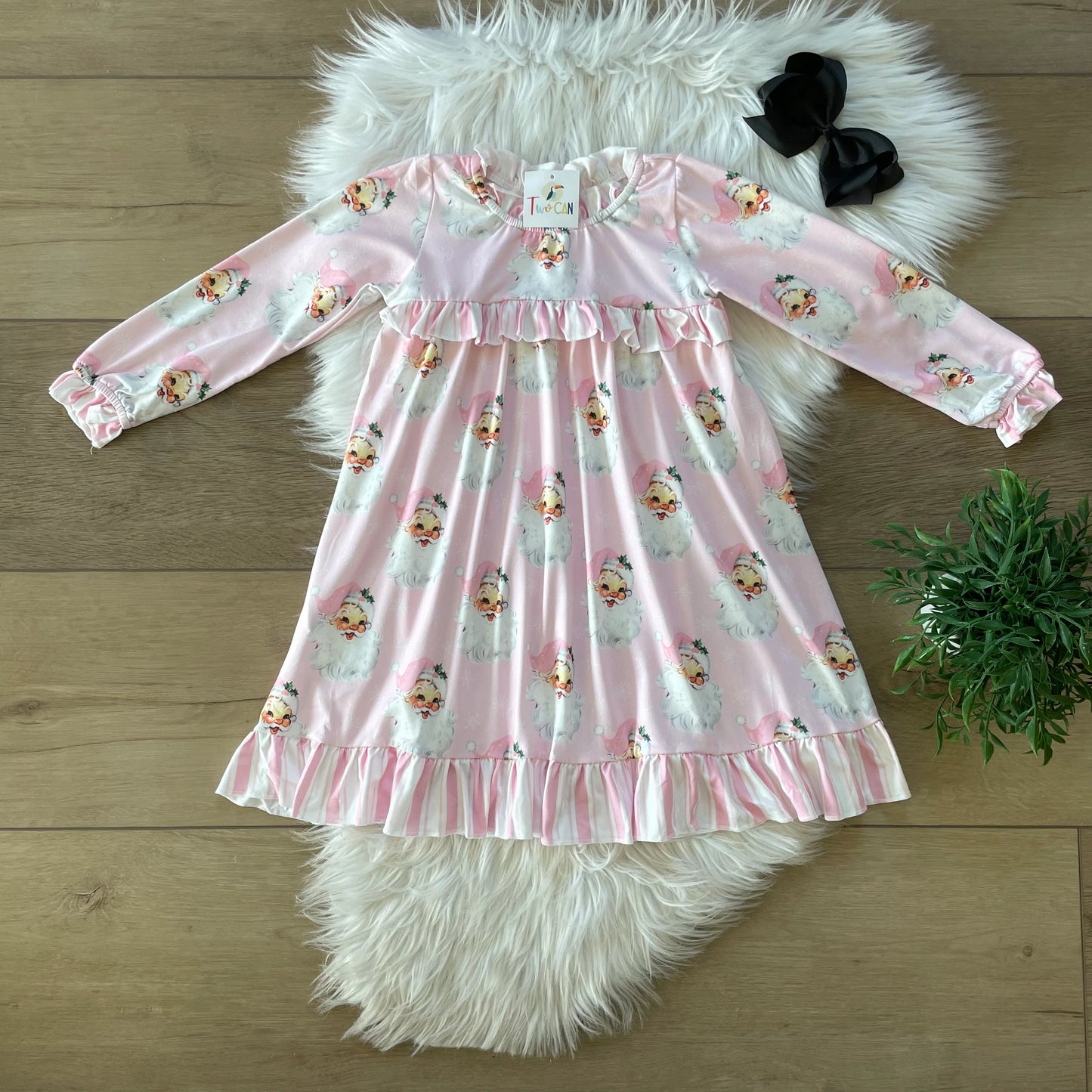 Pink Vintage Santa Dress by TwoCan