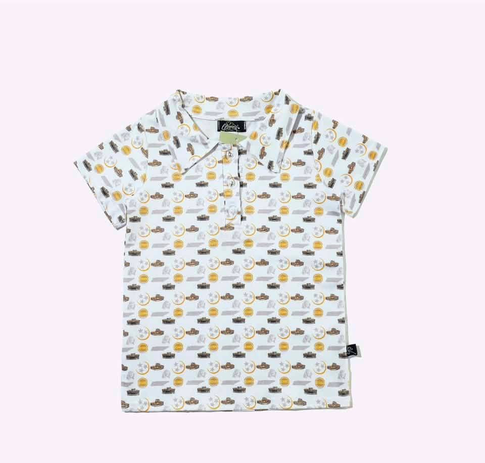 TN Stadium Boy Collar Shirt By Clover Cottage