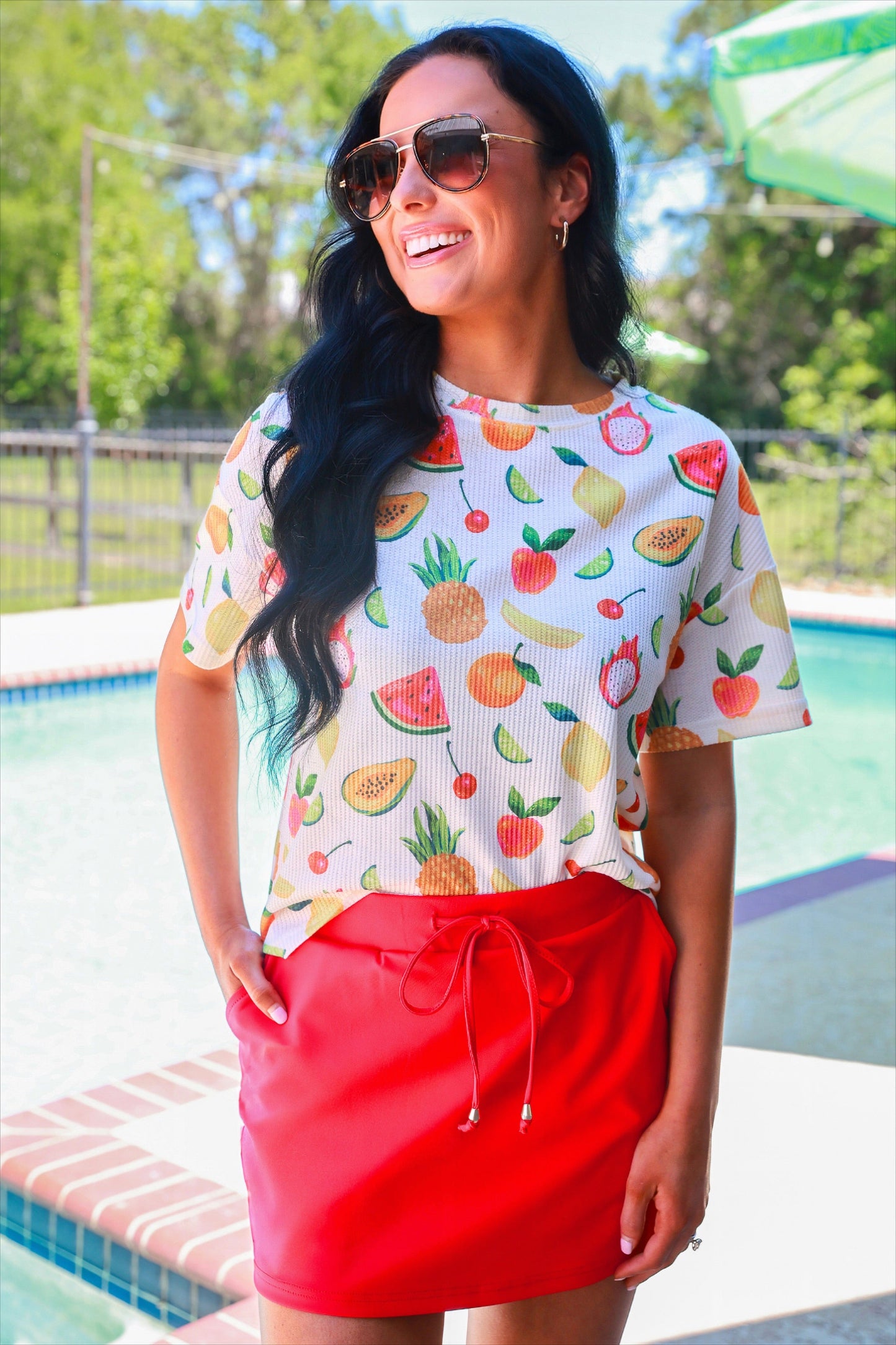 PREORDER- Solid Red Skort