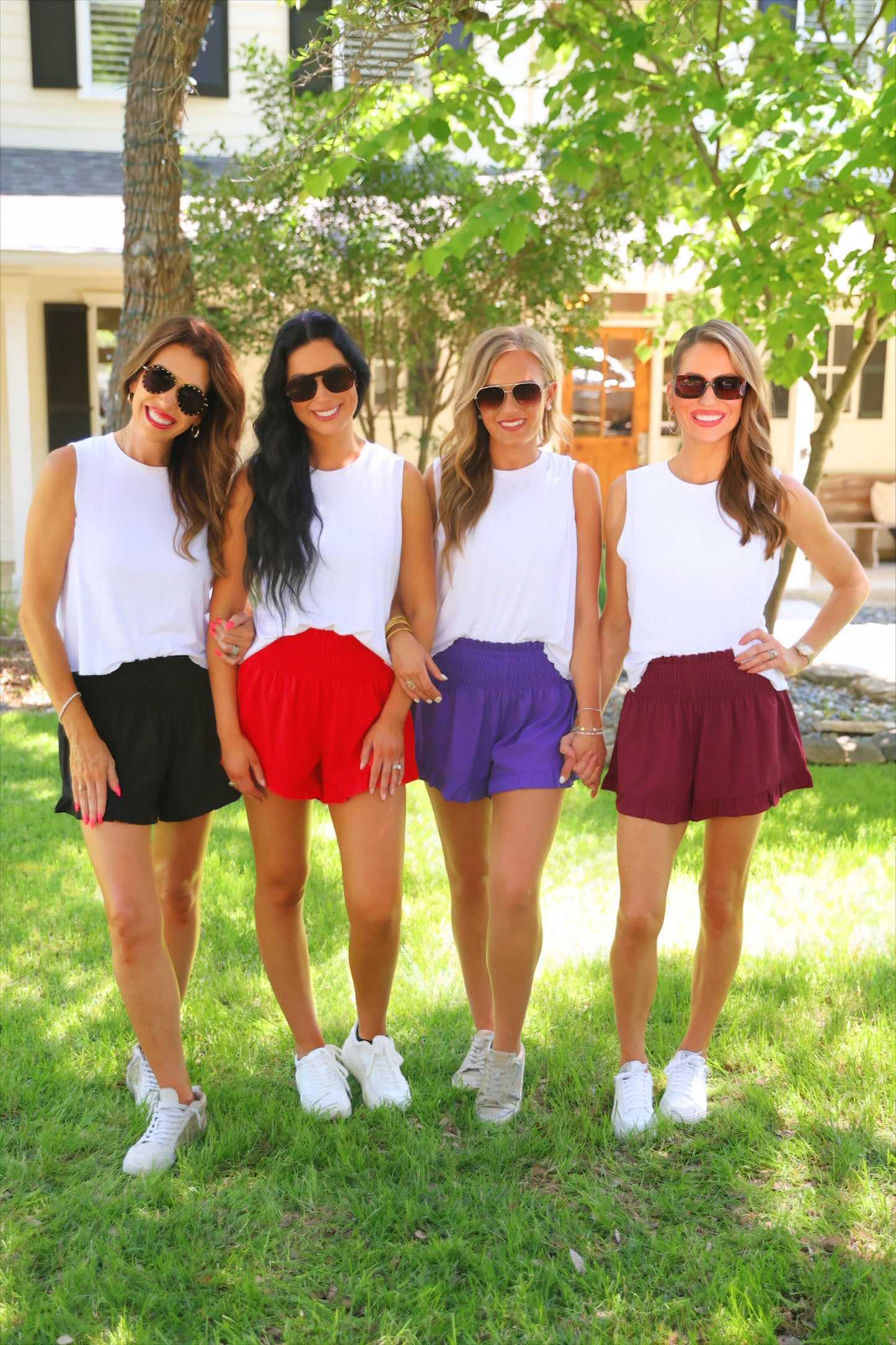 PREORDER- Sunny Strolls High Waisted Shorts- Purple