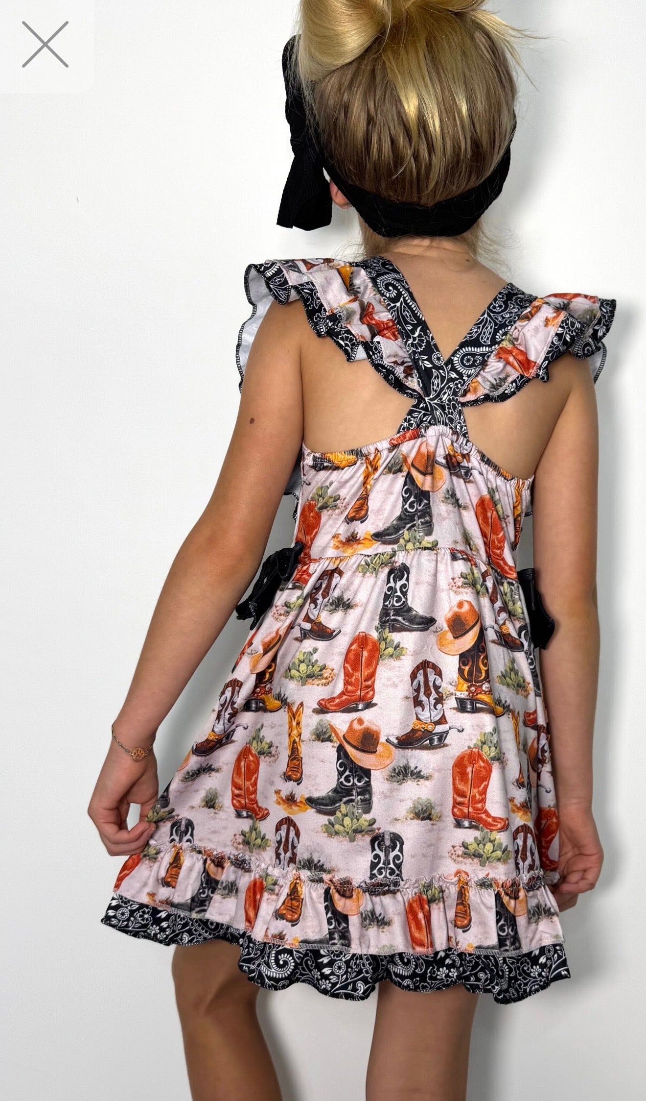 Bandana Boots Dress By Clover Cottage