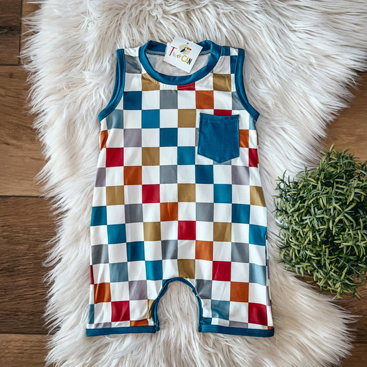 Checkers Infant Romper by TwoCan