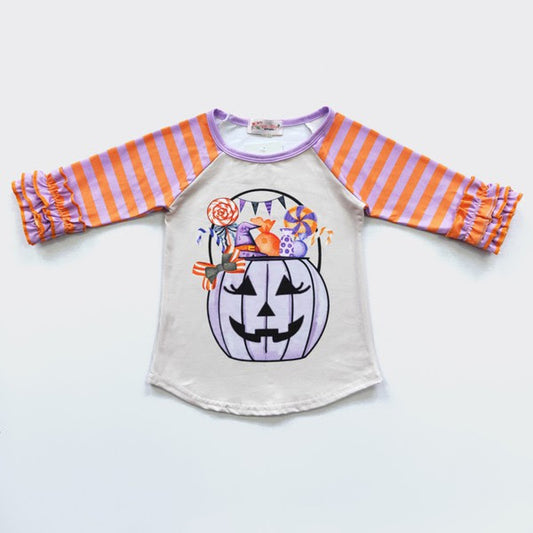 Girls Halloween Raglan by Clover Cottage