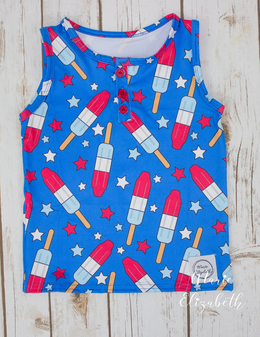 Bomb Pop Boys Tank by Marie Elizabeth