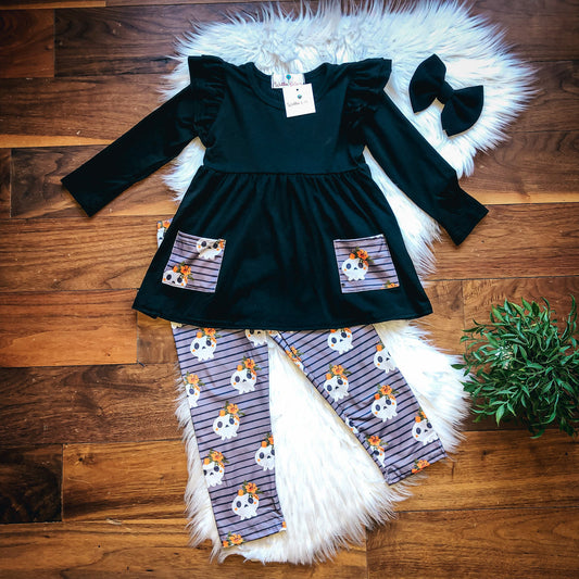 Sugar Skulls Pants Set by Wellie Kate