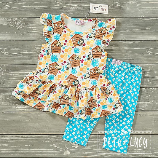 Bee Happy Capri Set by Pete + Lucy