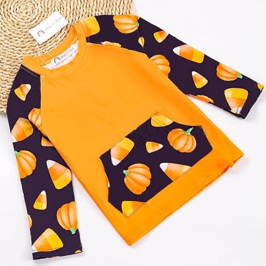 Pre-Order Candy Corn Harvest Boys Tee by Okie & Lou