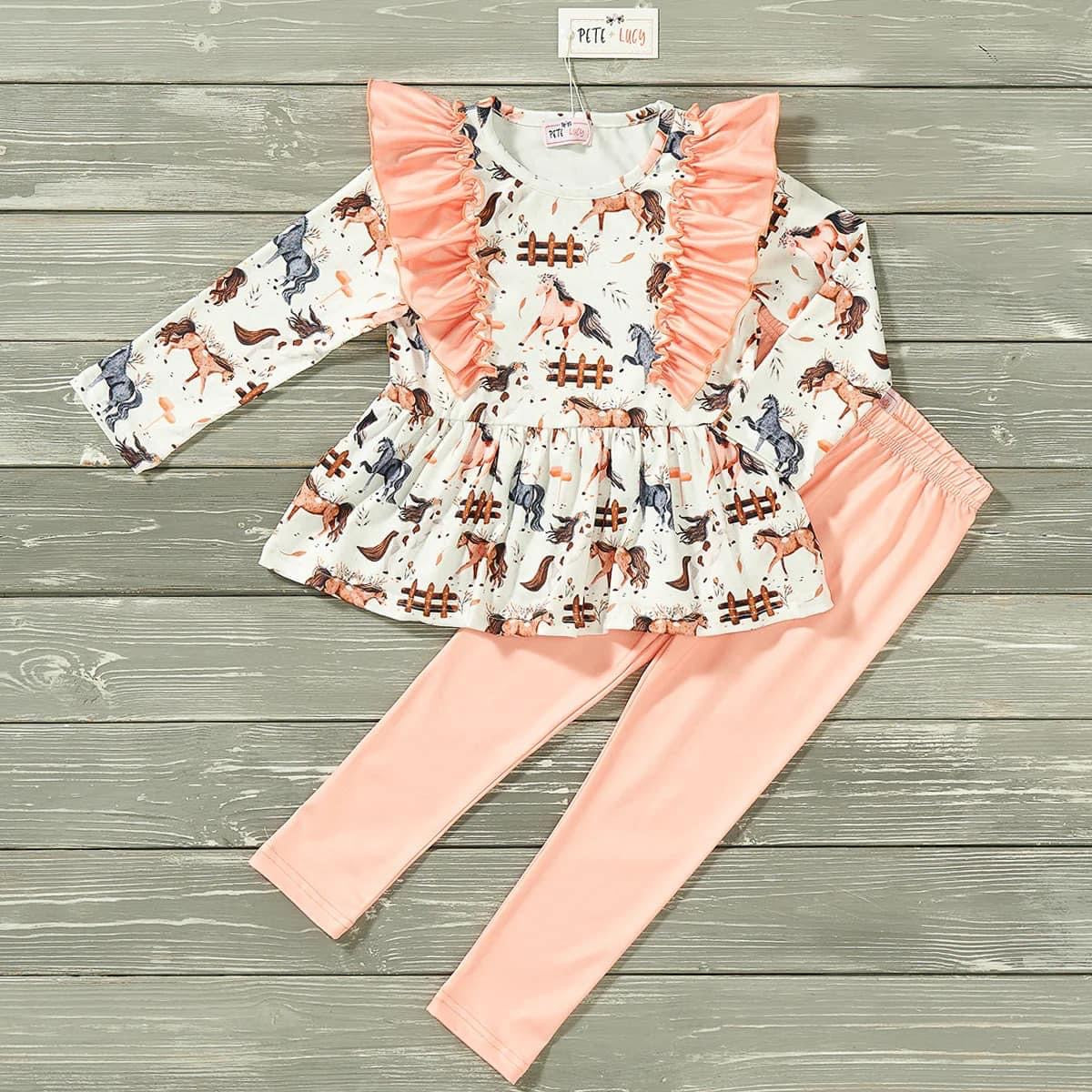 Pre-Order Horse Heaven Pants Set (long sleeve) by Pete + Lucy