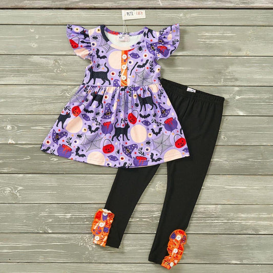 Pre-Order No Tricks, Just Treats Short Sleeve Pants Set by Pete + Lucy