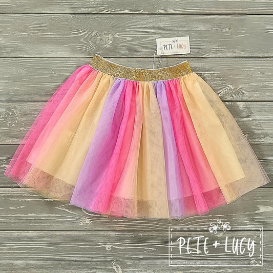 Tu Tu Good Multicolored Tulle Skirt by Pete + Lucy