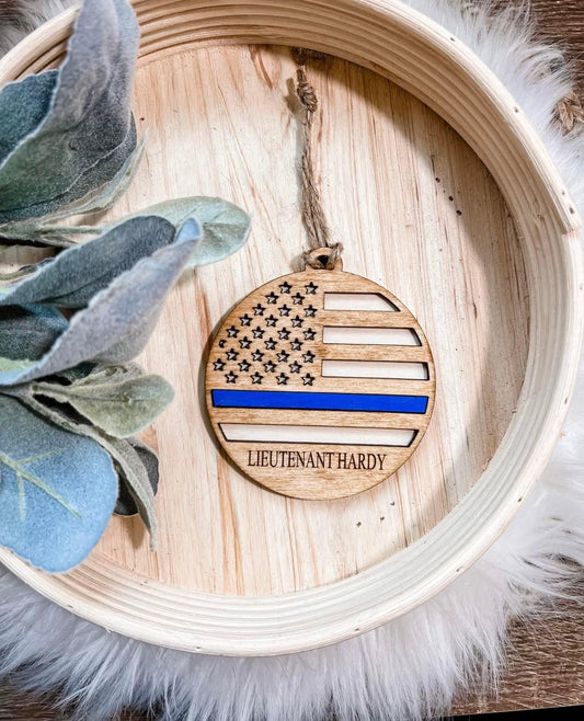 Thin Blue Line Ornament