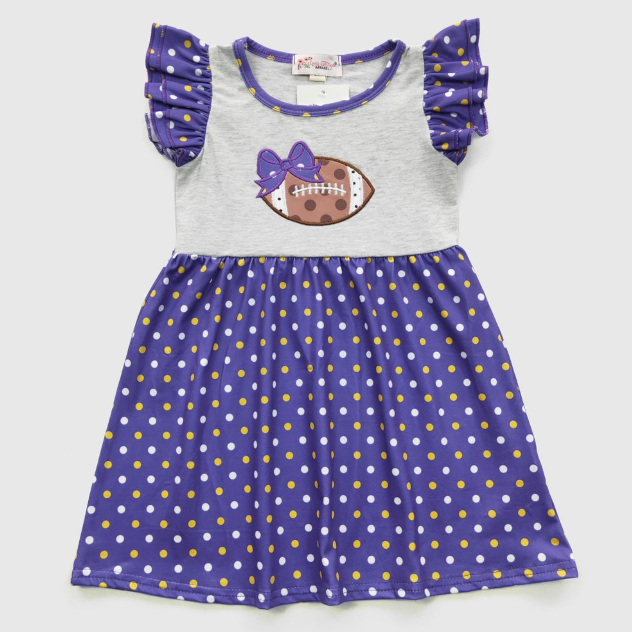 Purple Football Dress by Clover Cottage