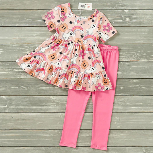 Spooky Doodle Short Sleeve Pants Set