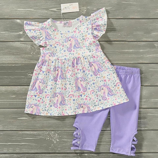 Lovely Unicorn Capri Set by Pete + Lucy