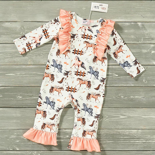 Pre-Order Horse Heaven Infant Romper By Pete + Lucy