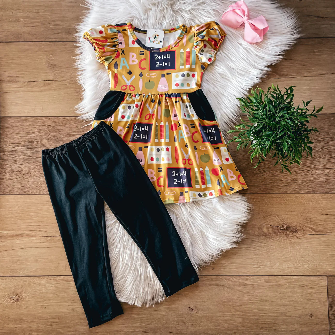 Chalkboard Pants Set by Wellie Kate