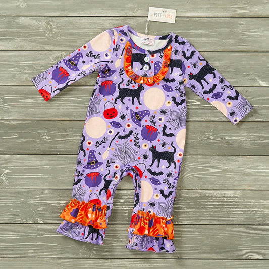 Pre-Order No Tricks, Just Treats! Girl Infant Romper By Pete + Lucy