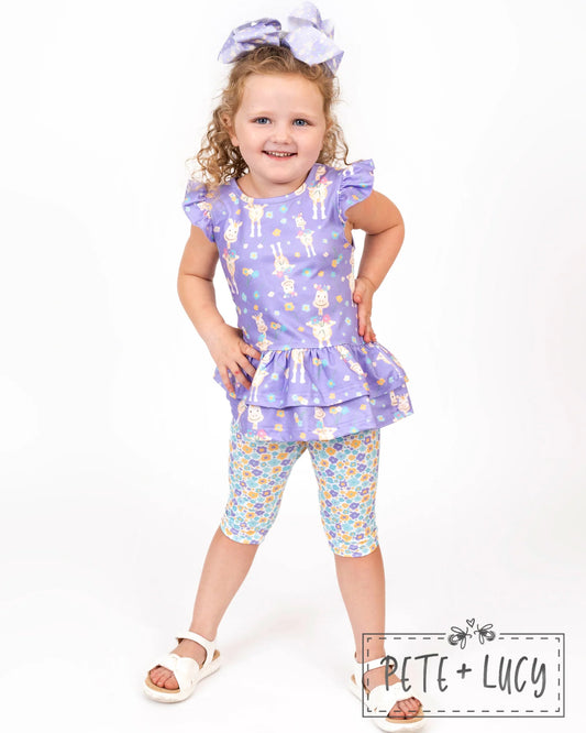 Gracie’s Giraffe Capri Set by Pete + Lucy