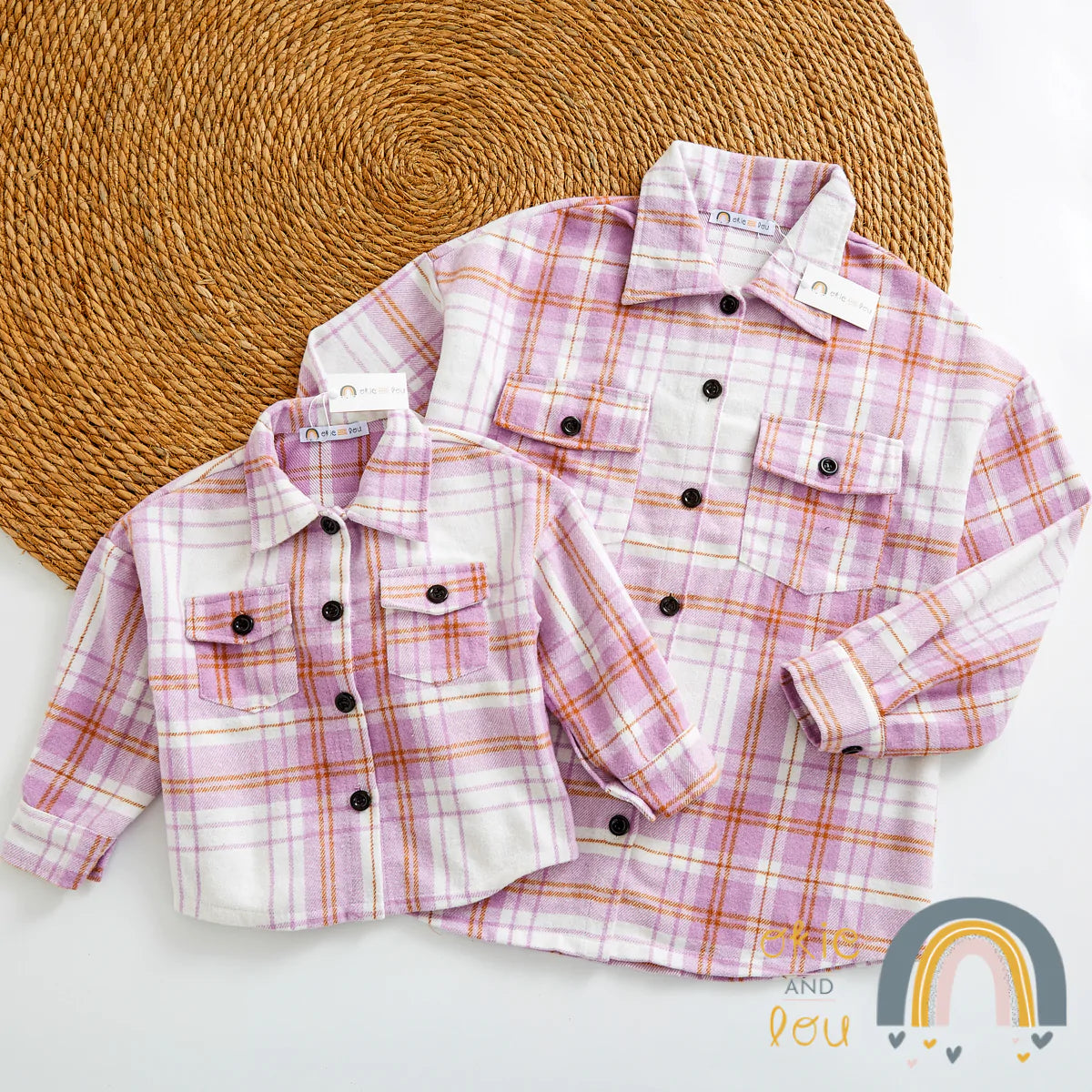 Pre-Order: Plaid Shirts-Pretty Plum- Kid by Okie & Lou