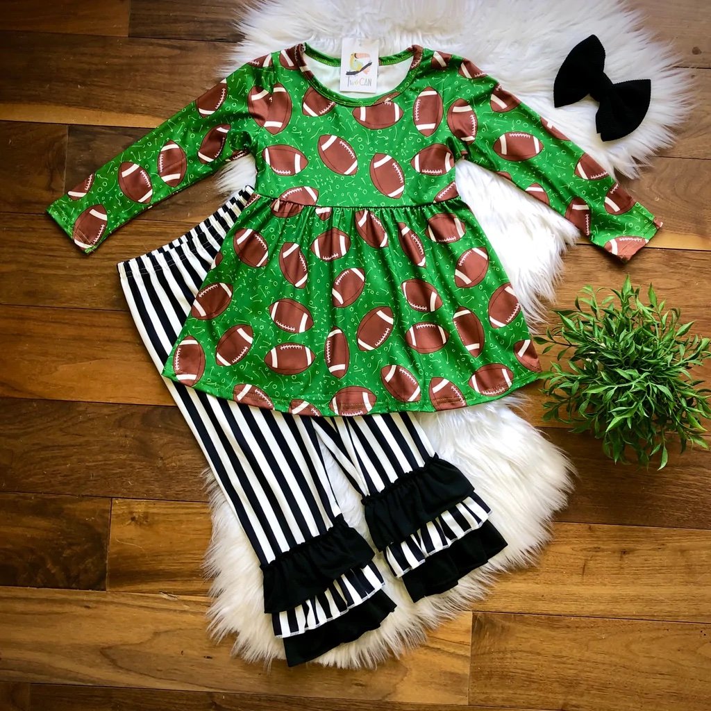 Ready Set Touchdown Triple Ruffle Pants Set by TwoCan