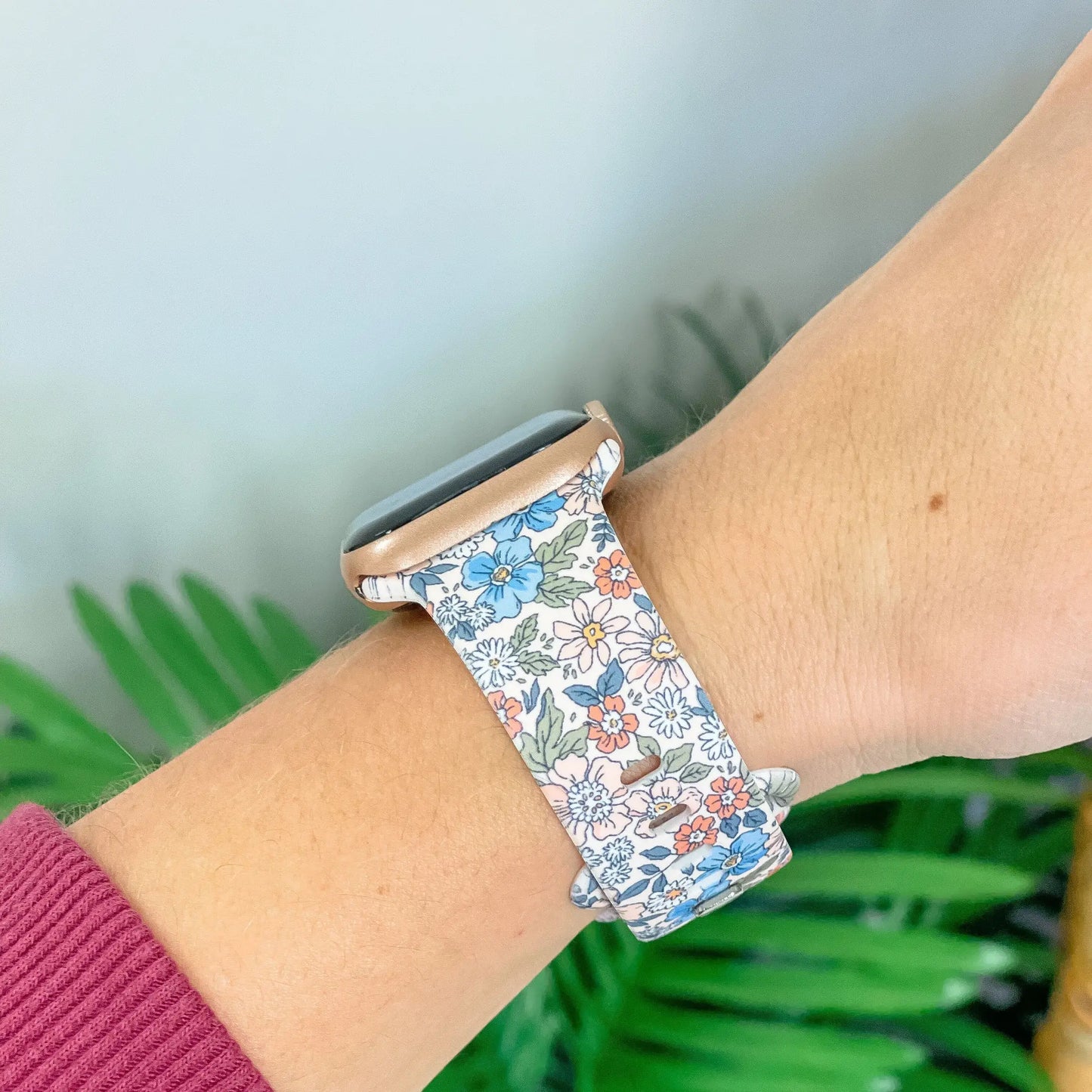 Garden Stroll Printed Silicone Smart Watch Band