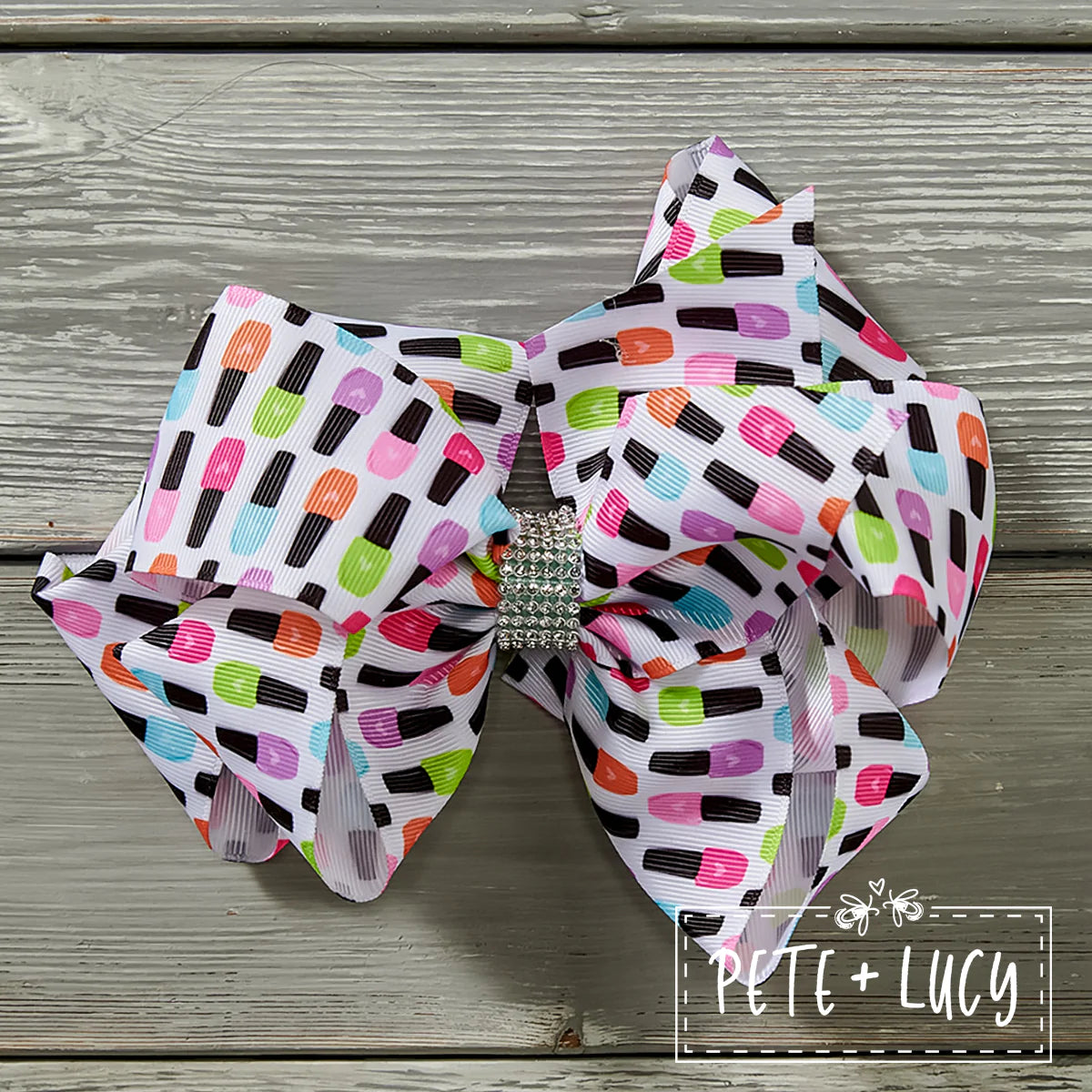 Neon Nail Polish Deluxe Bow by Pete + Lucy